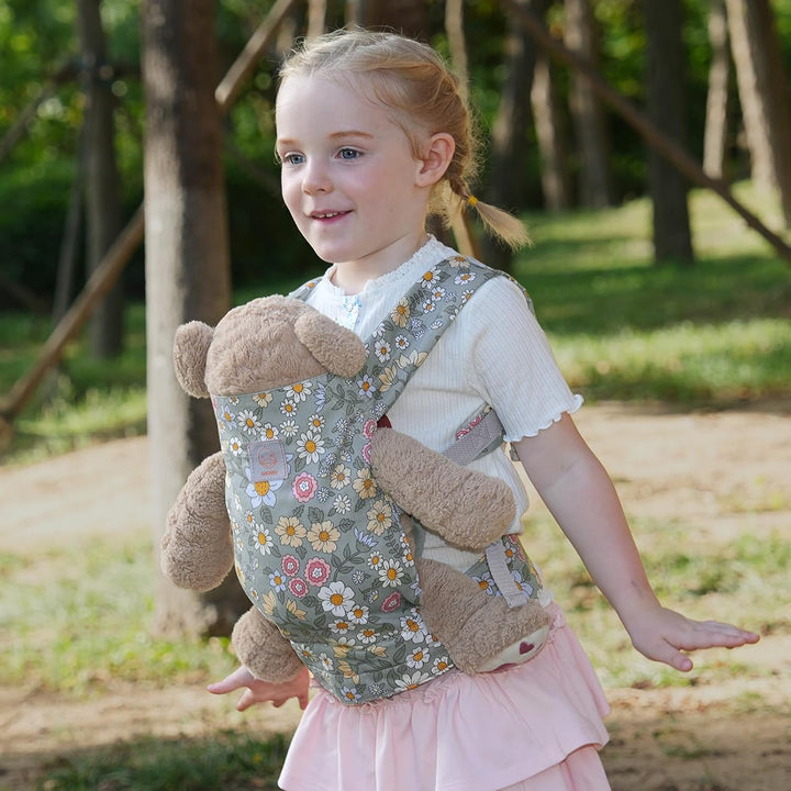 GAGAKU Puppentrage ab 3 Jahre Kinder, Babytrage Puppen Bauchtrage Puppenzubehör Tragesitz mit Verste