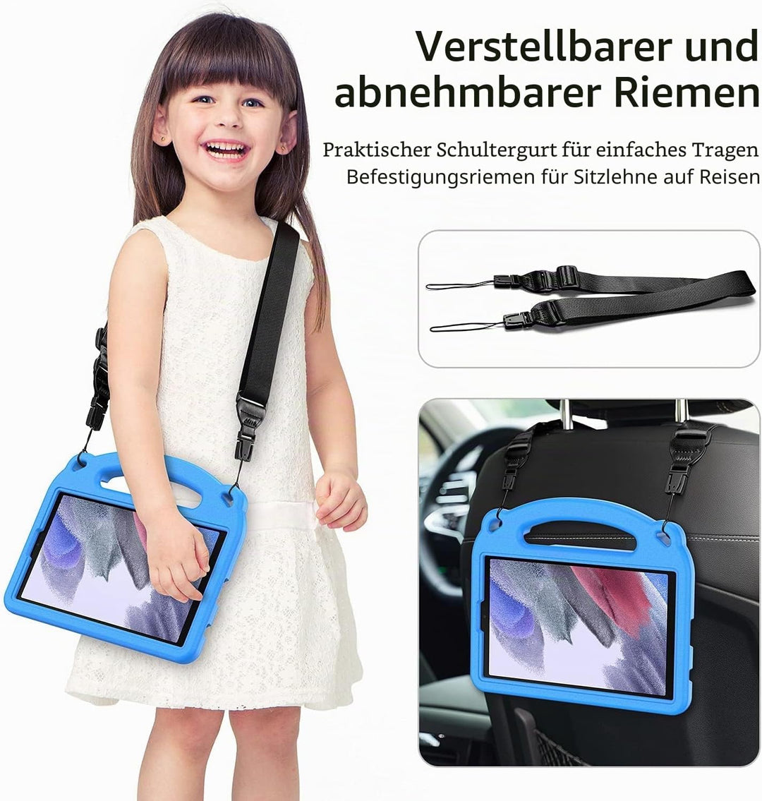 Kinder Hülle für Samsung Galaxy Tab A7 Lite 8,7 Zoll 2021 (SM-T227/T225/T220), Eva Leicht Stossfest