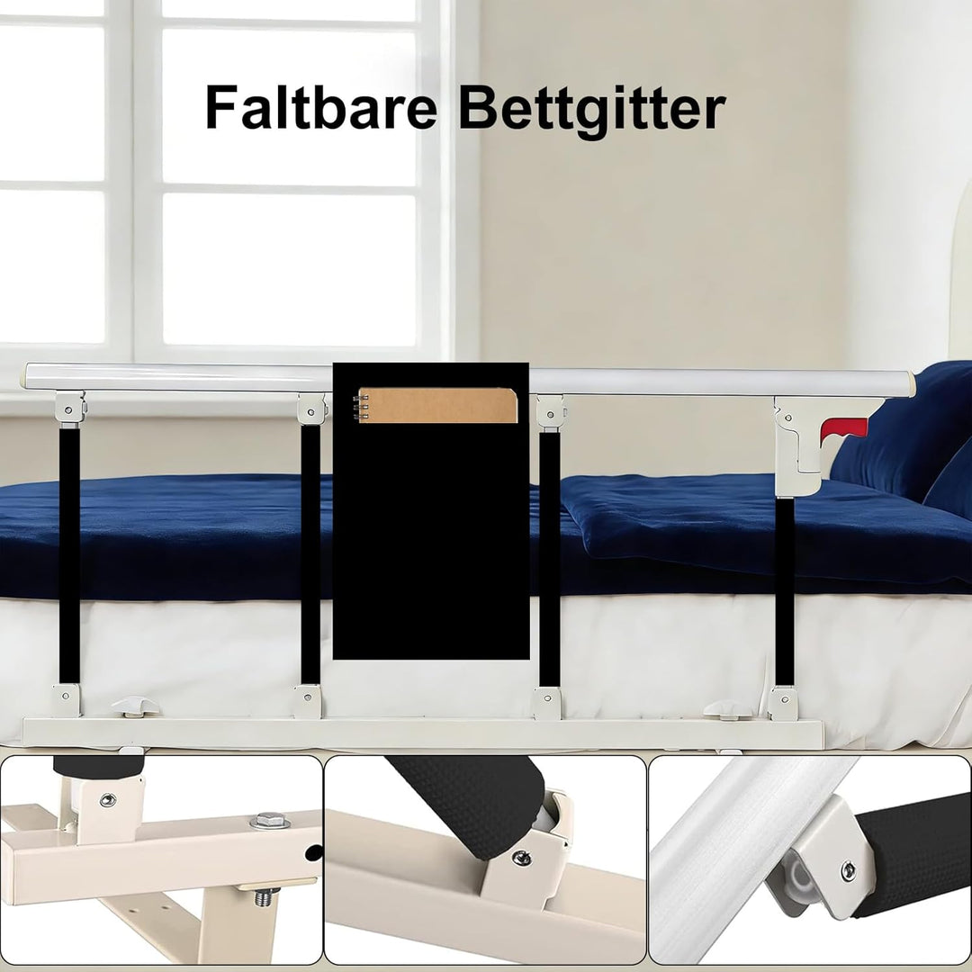Swociro Faltbare Bettgitter-Sicherheits-Seitenschutz für ältere Menschen, Erwachsene unterstützen Gr