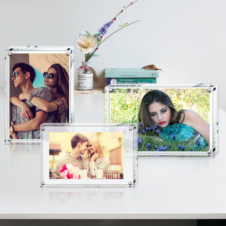 Boxalls Bilderrahmen 15 x 20 cm(6 x 8 inch)-5er Set, Acryl Magnetischer Fotorahmen, Doppelseitiges R