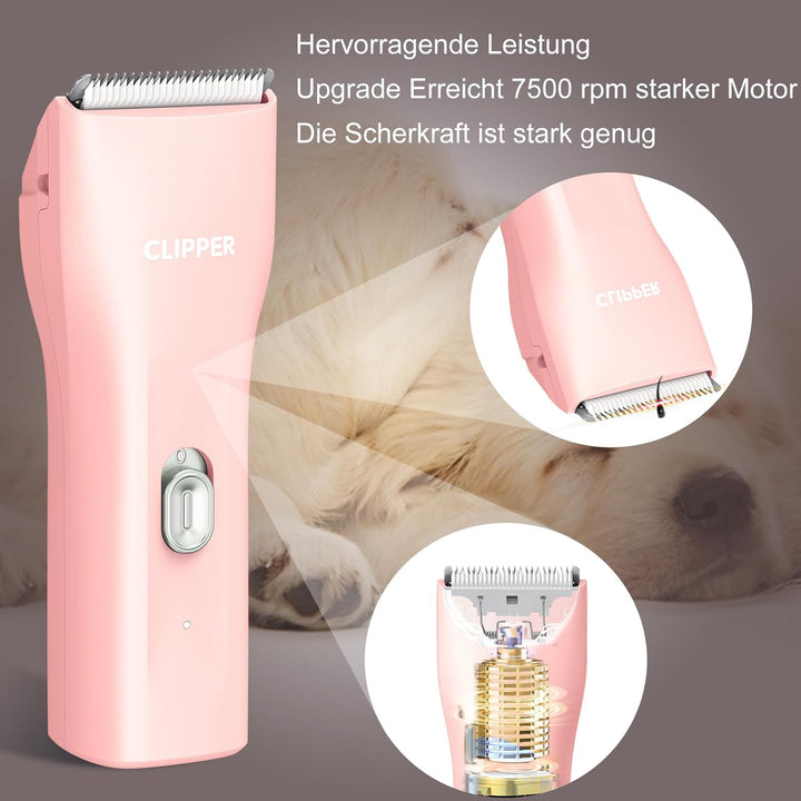 Professionelle Hundeschermaschine für dickes Fell, Schnurlos Katzen-Hund-Pflegeset, Wiederaufladbare
