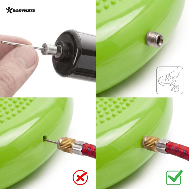 BODYMATE Ballsitzkissen inkl. Pumpe 34cm Durchmesser - Balance-Kissen, Luftkissen, Balance Pad, Nopp