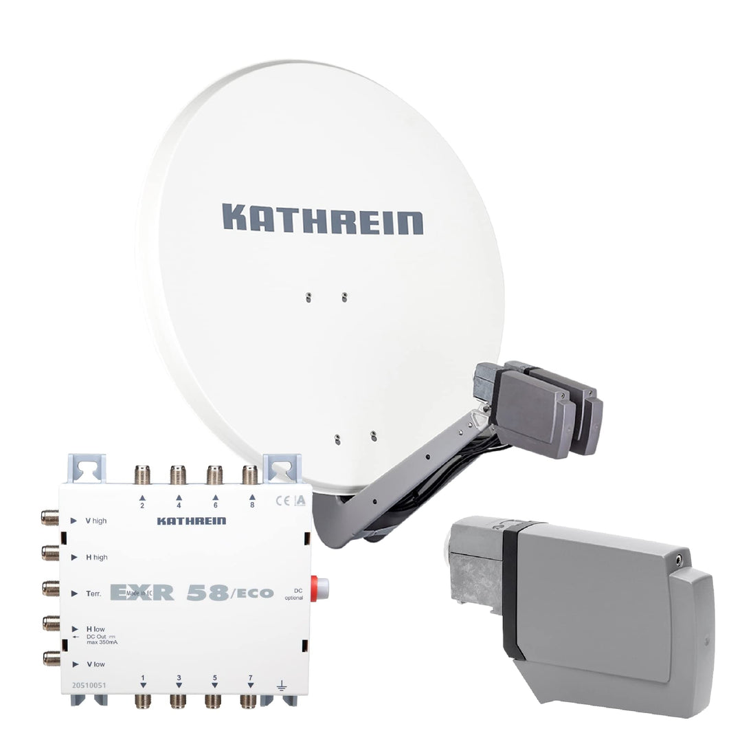 Kathrein CAS 90 ws Sat-Antenne multifeedfähig Weiss - 8 Teilnehmer 8 Teilnehmer Weiss, 8 Teilnehmer