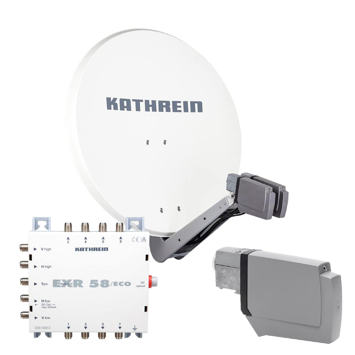 Kathrein CAS 90 ws Sat-Antenne multifeedfähig Weiss - 8 Teilnehmer 8 Teilnehmer Weiss, 8 Teilnehmer