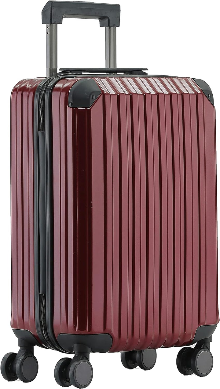 Münicase M816 TSA-Schloss Koffer Reisekoffer Trolley Kofferset Hardschale Boardcase Handgepäck (Wein