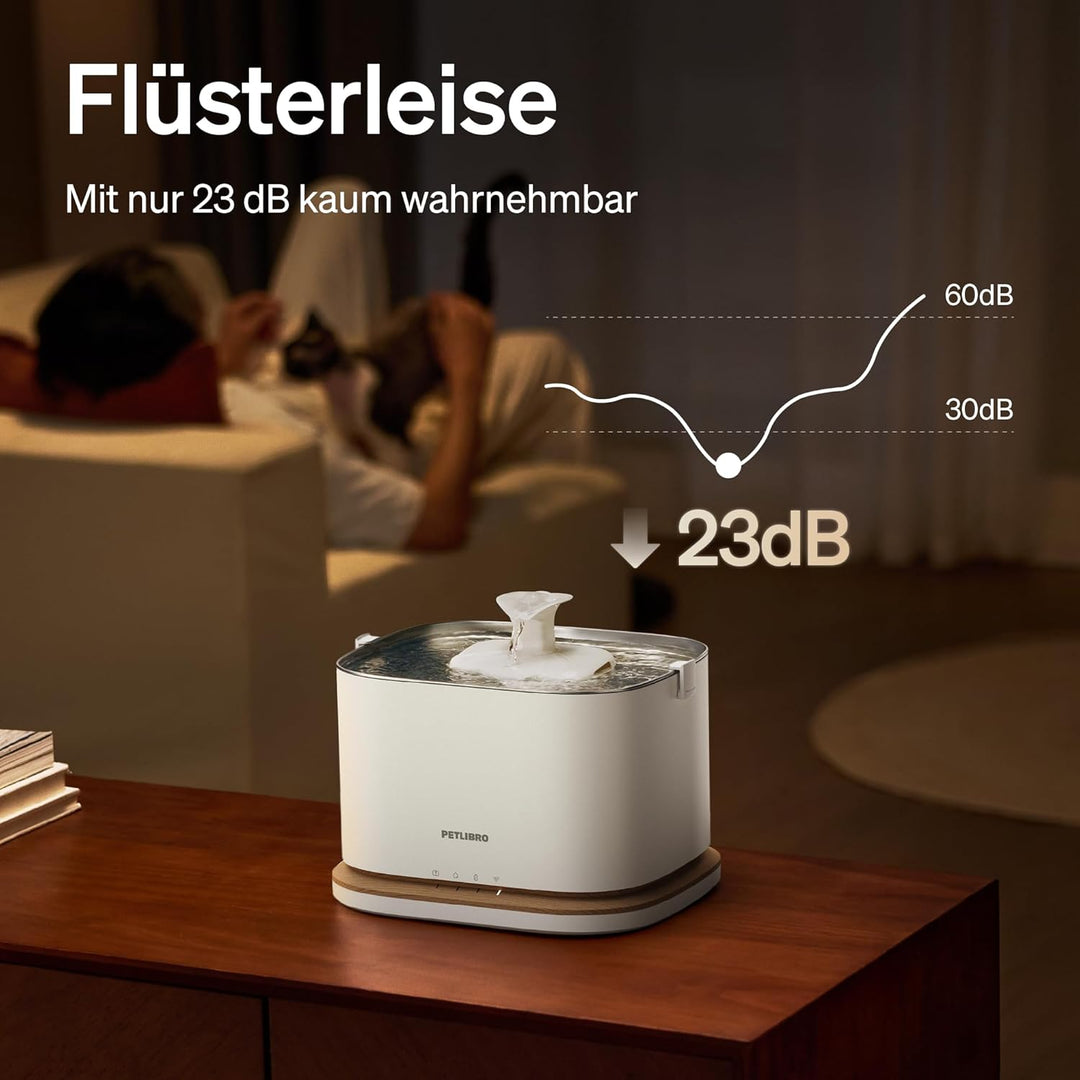 PETLIBRO Upgrade Katzenbrunnen - Kabelloser Trinkbrunnen für Katze mit App-Überwachung, 3L/101oz Doc