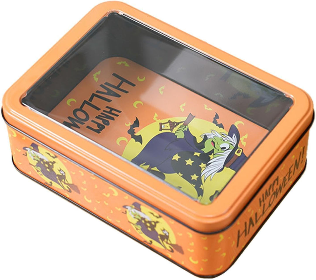 Halloween Party Snack Boxen Metallbehälter mit Deckel und Verschluss | Plätzchenboxen für Halloween-