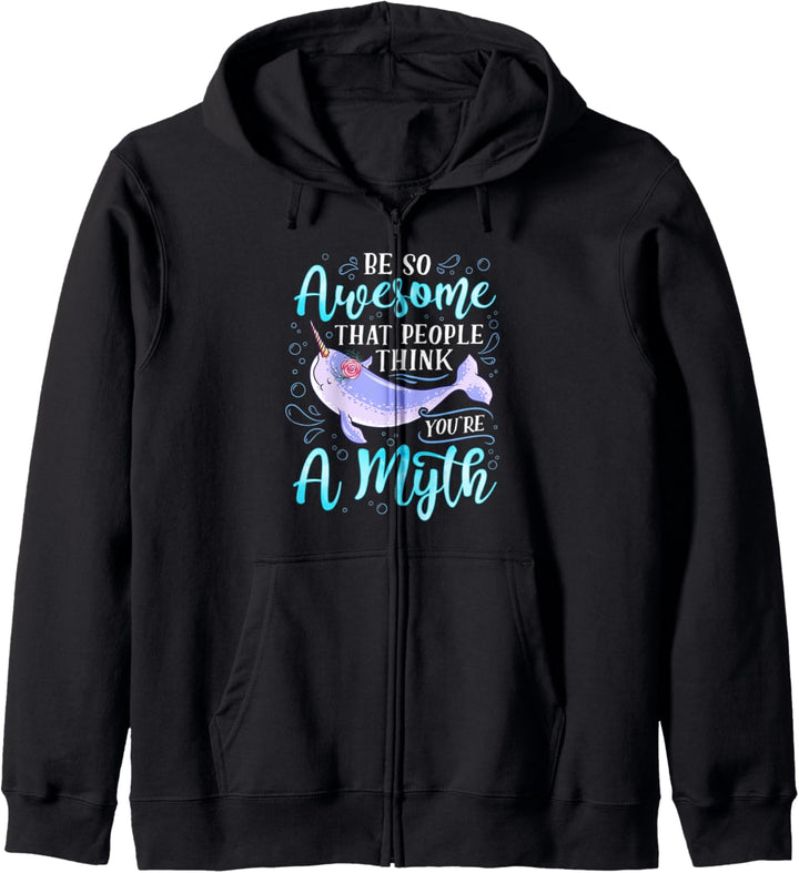 Inspirational Sprichwort Narwhal Sei genial Kapuzenjacke