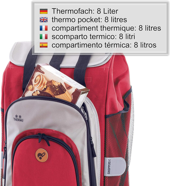 Andersen Shopper Alu Star höhenverstellbar mit Rad Ø 20cm und 62 Liter Tasche Hydro 2.0 mit Kühlfach