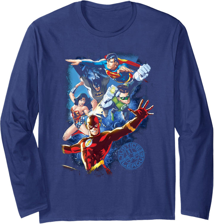 Justice League Galactic Attack Color Langarmshirt