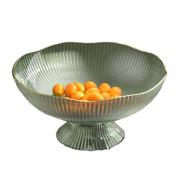 Greensen Obstschale Modern Obst-und Gebäckschale Konfektschale mit Fuss Ovale Schale Fruit Bowl deko
