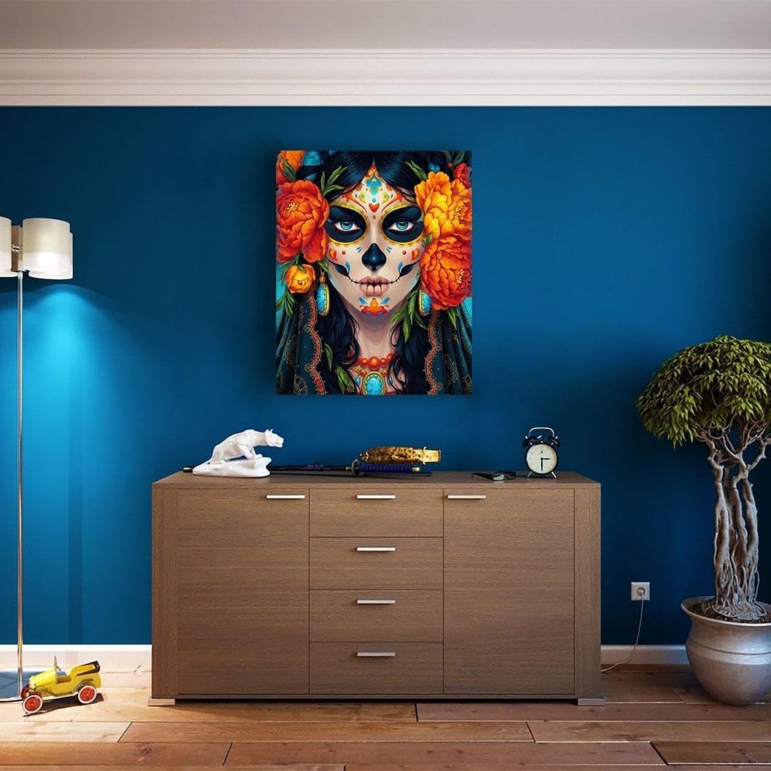 Artnapi Malen nach Zahlen Erwachsene mit Rahmen | DIY Handgemalt | Mexiko in ihren Augen | Kit für A