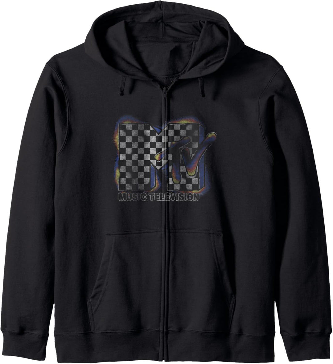 MTV Music Television Burnt Checker Logo Kapuzenjacke
