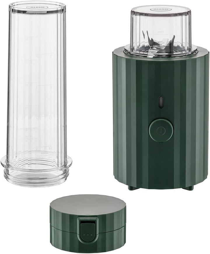 Alessi Plissé MDL17 GR - Design Persönlicher Mixer, aus Thermoplastischem Harz, mit Behälter und Min