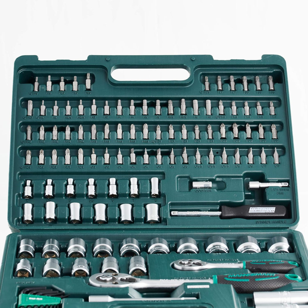Brüder Mannesmann M98415 Steckschlüsselsatz, 115-tlg, 31.5 x 42 x 10 cm Single, Single