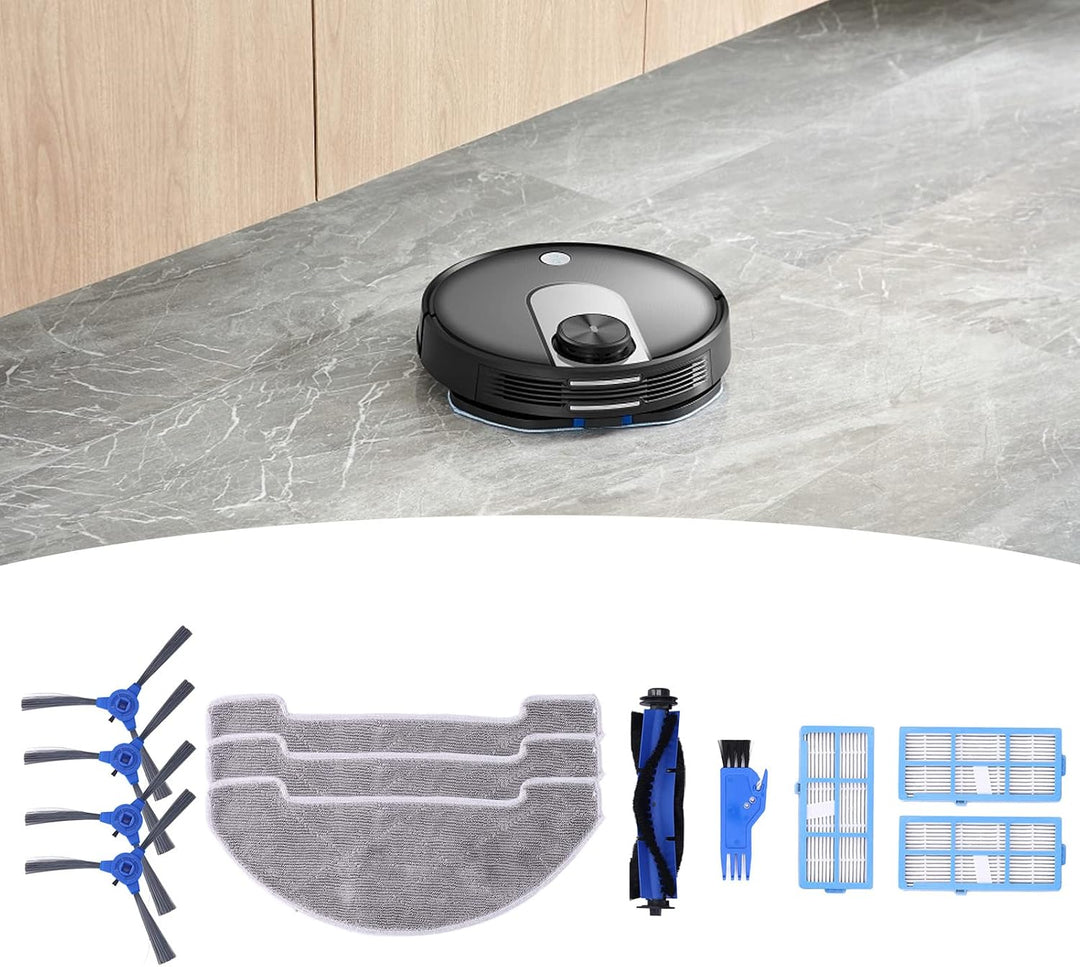 Marhynchus Home Roboter-Staubsauger-Kit Seitenbürste Lappenfilter Hauptbürsten-Set für 850T Clean Su