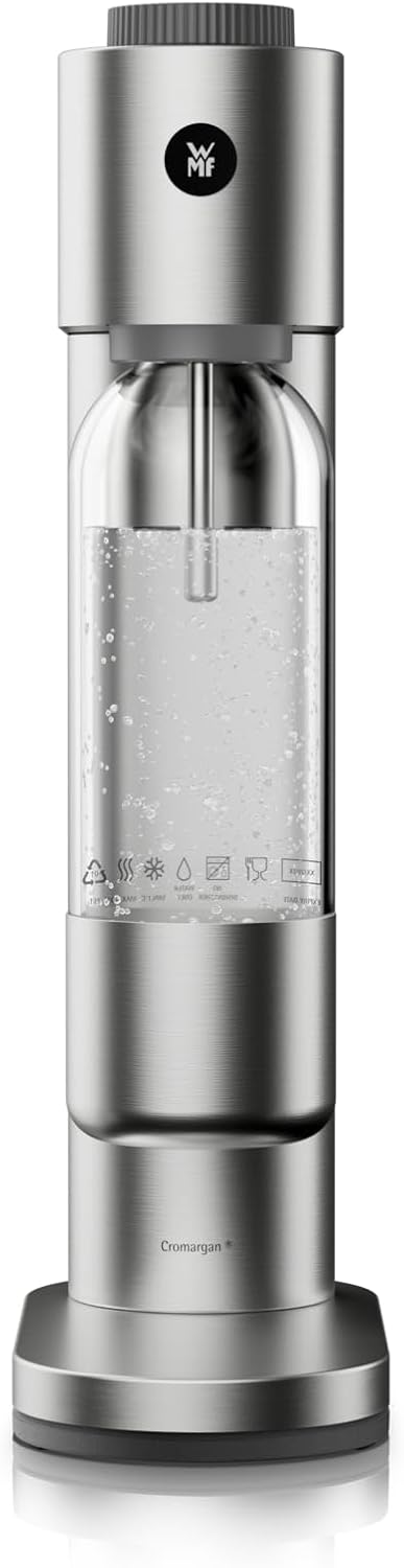 WMF Element One Wassersprudler – vollautomatische Edelstahl Sprudelmaschine mit 3 Graden, platzspare