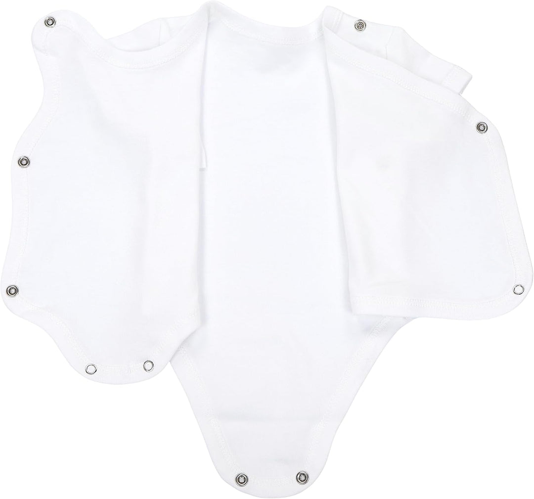 TupTam Baby Body Kurzarm 5er Pack – Wickelbody Body Baby aus Baumwolle für Jungen und Mädchen 50 Wei
