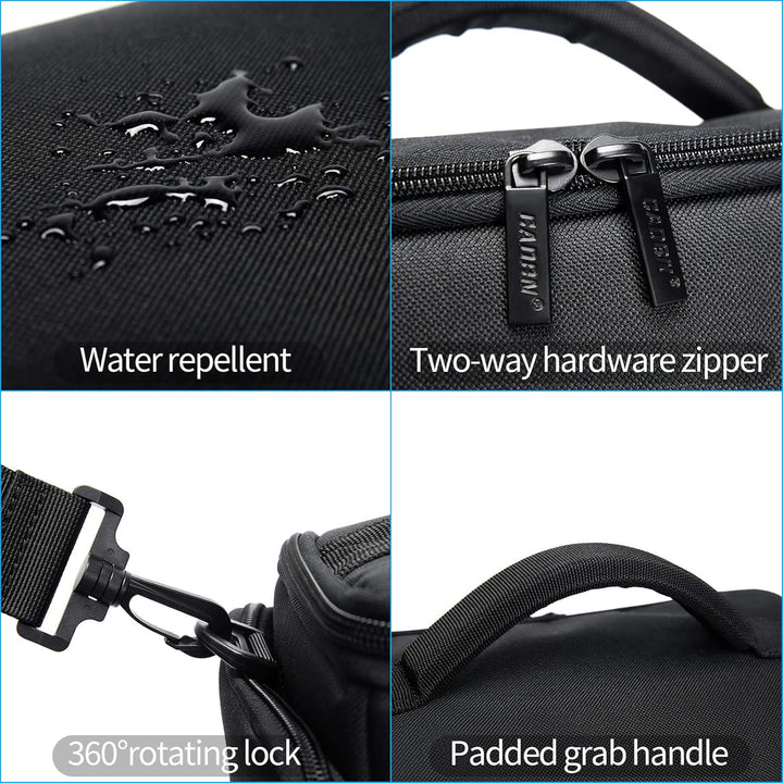 CADeN Umhängetasche, kompakte Kameratasche, kompatibel mit Nikon, Canon, Sony SLR/DSLR spiegellosen