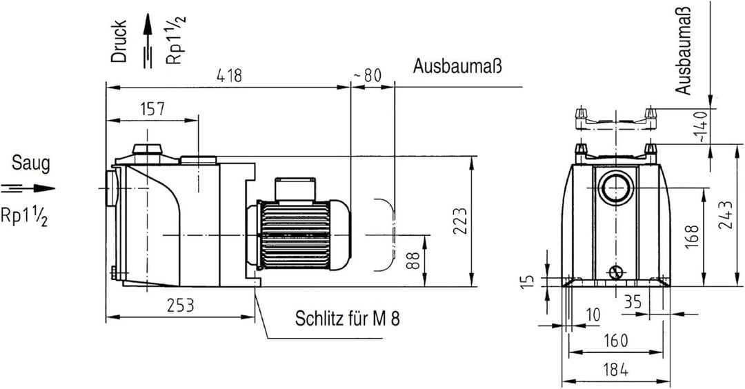 Speck Poolpumpe Badu 40/11 Wechselstrom 230 V