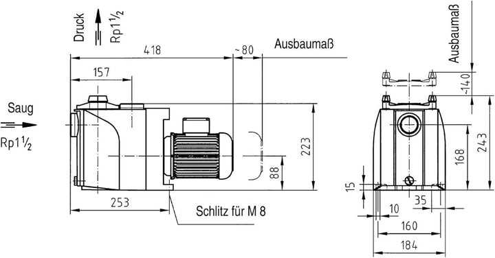 Speck Poolpumpe Badu 40/11 Wechselstrom 230 V