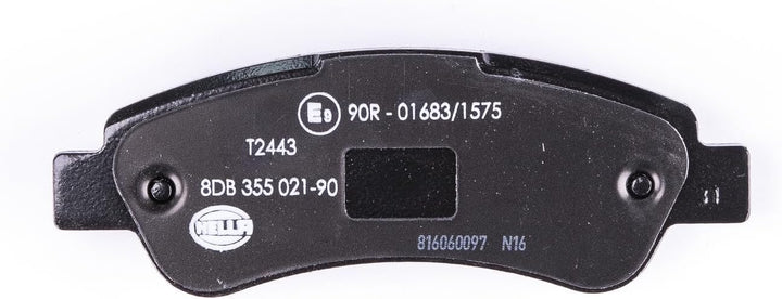 HELLA PAGID 8DB 355 021-901 Bremsbelagsatz - T2443 - Dicke/Stärke: 18.8mm - Bremssystem: Bosch - mit
