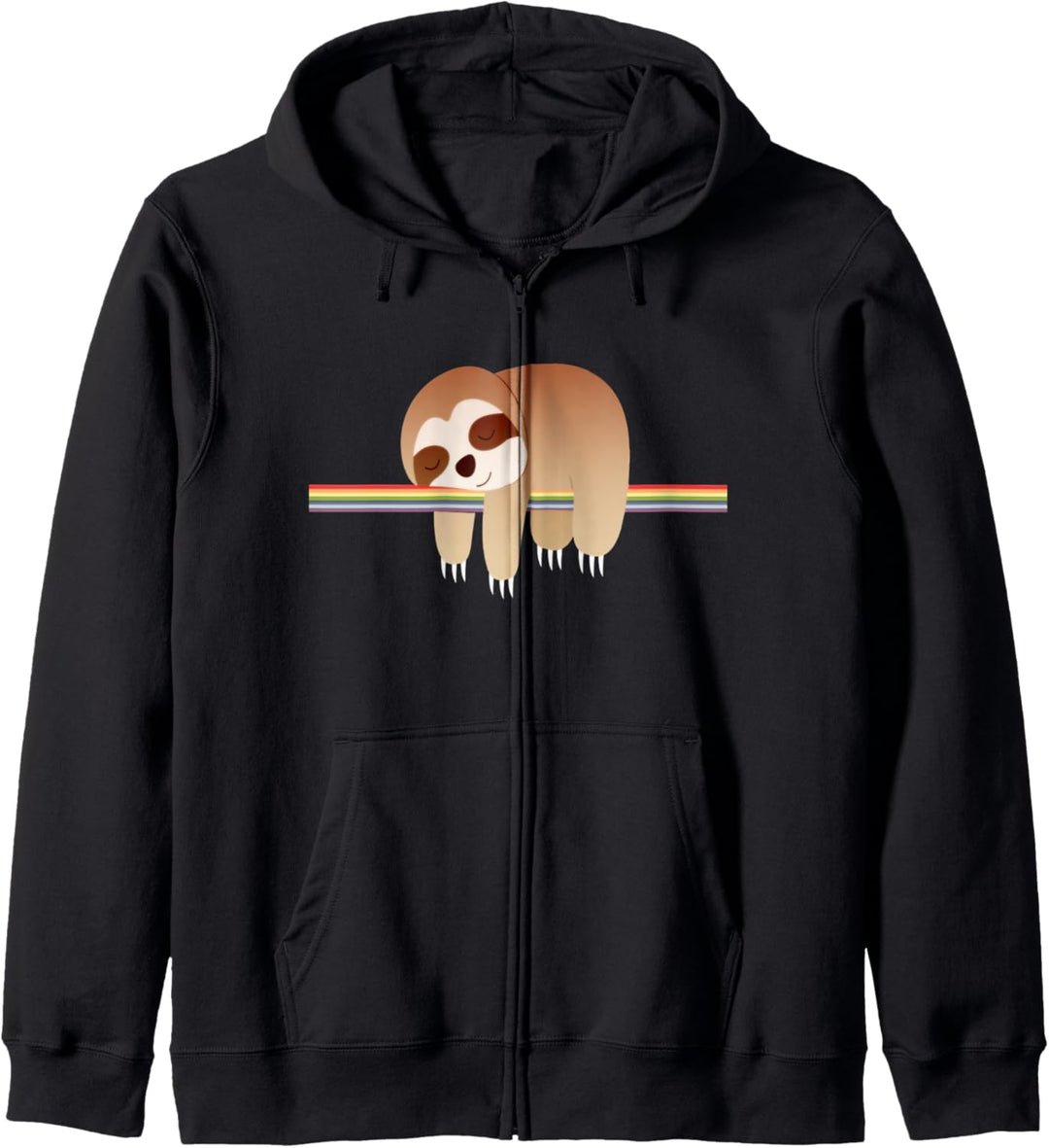 Sloth Sleeping on a Rainbow Kapuzenjacke