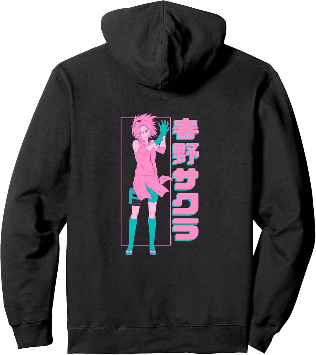 Naruto Shippuden Pink und Blaugrün Sakura Pullover Hoodie