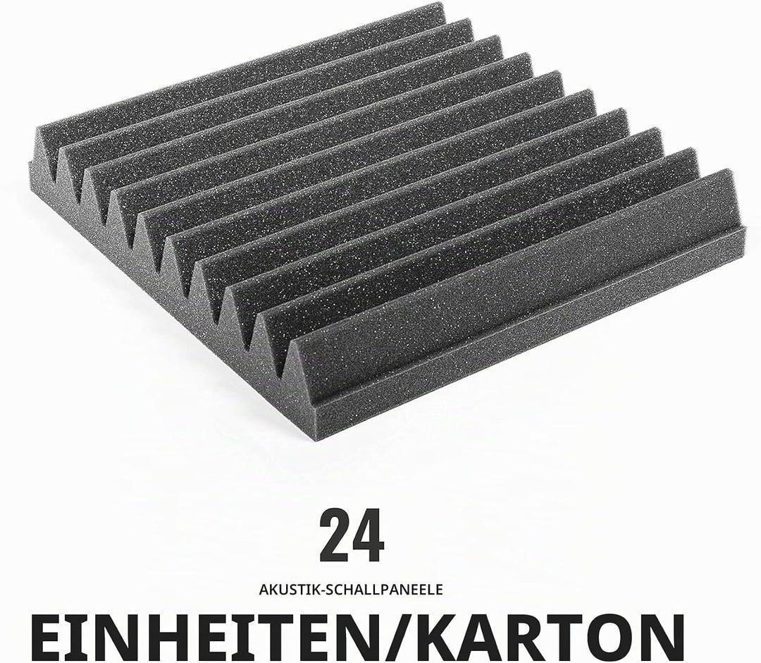 AcousPanel Akustikschaumstoff Schaumstoffplatten Acoustic Foam Schallabsorber Anthrazitgrau (30x30x4