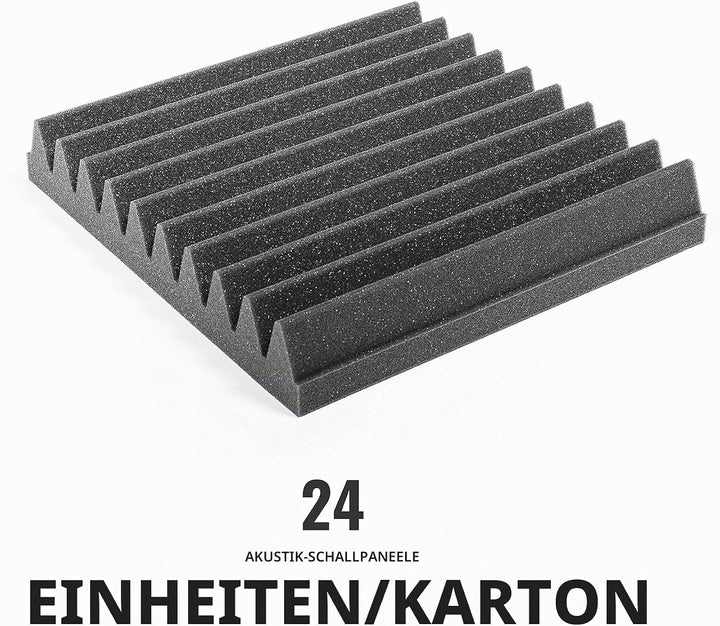 AcousPanel Akustikschaumstoff Schaumstoffplatten Acoustic Foam Schallabsorber Anthrazitgrau (30x30x4