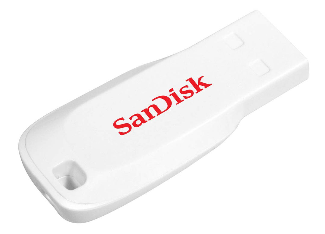 SanDisk 123855 16GB Cruzer Blade USB-Flash-Laufwerk - Weiss Weiss 16GB Single, Weiss 16GB Single