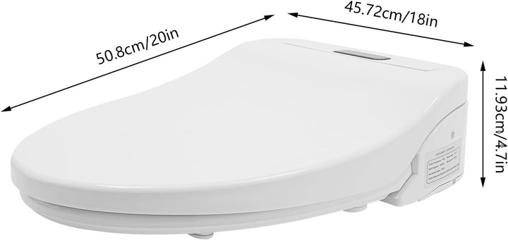 Smart Toilettensitz mit Temperaturanzeige,Elektronisches Toilettendeckel mit seitlichem Bedienelemen