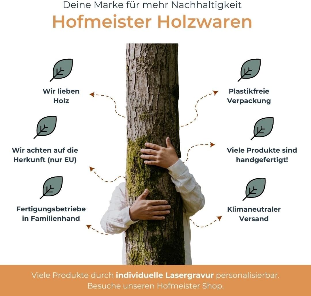 2x HOFMEISTER® Schneidebrett Saftrille Olivenholz - praktisches Set aus zwei Brettern aus Olive mit