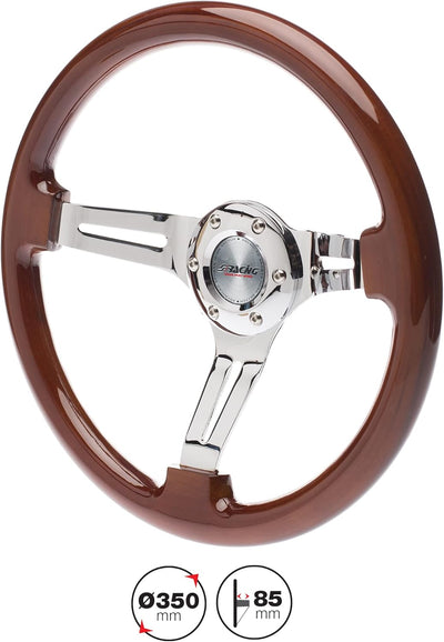 Simoni Racing DID Sportlenkrad A Kelch aus Holz, Schwarz