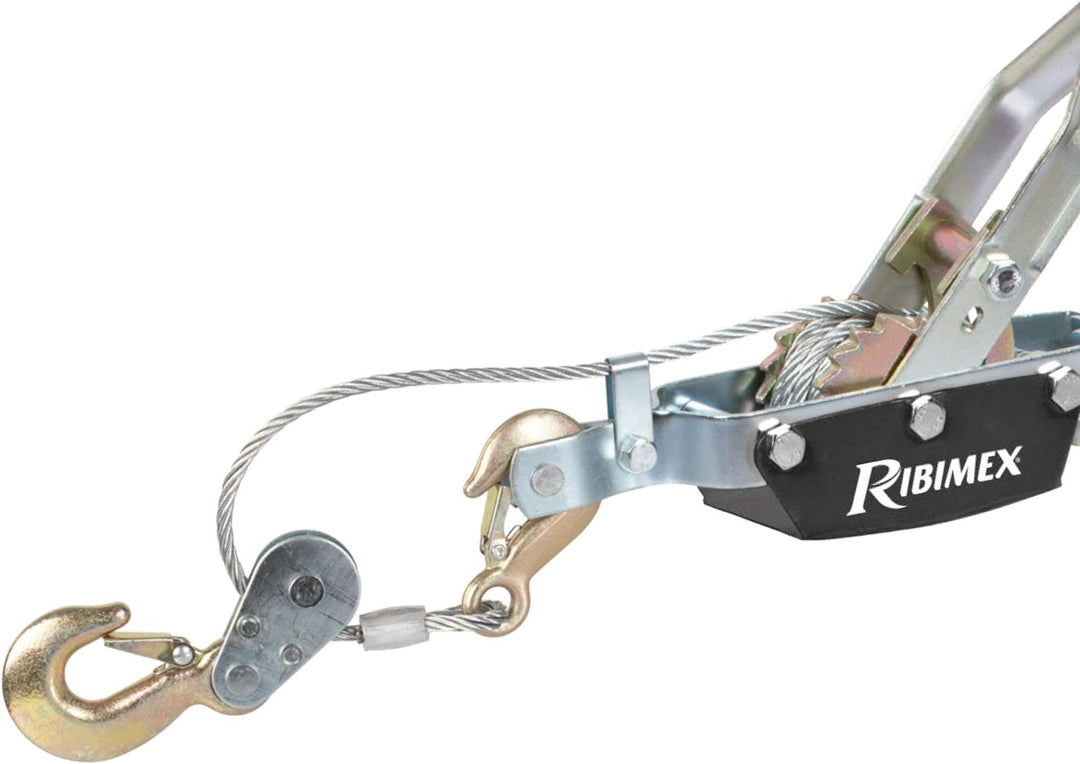 Ribitech 06563 Manueller horizontaler Treuil mit Kabel 4 T