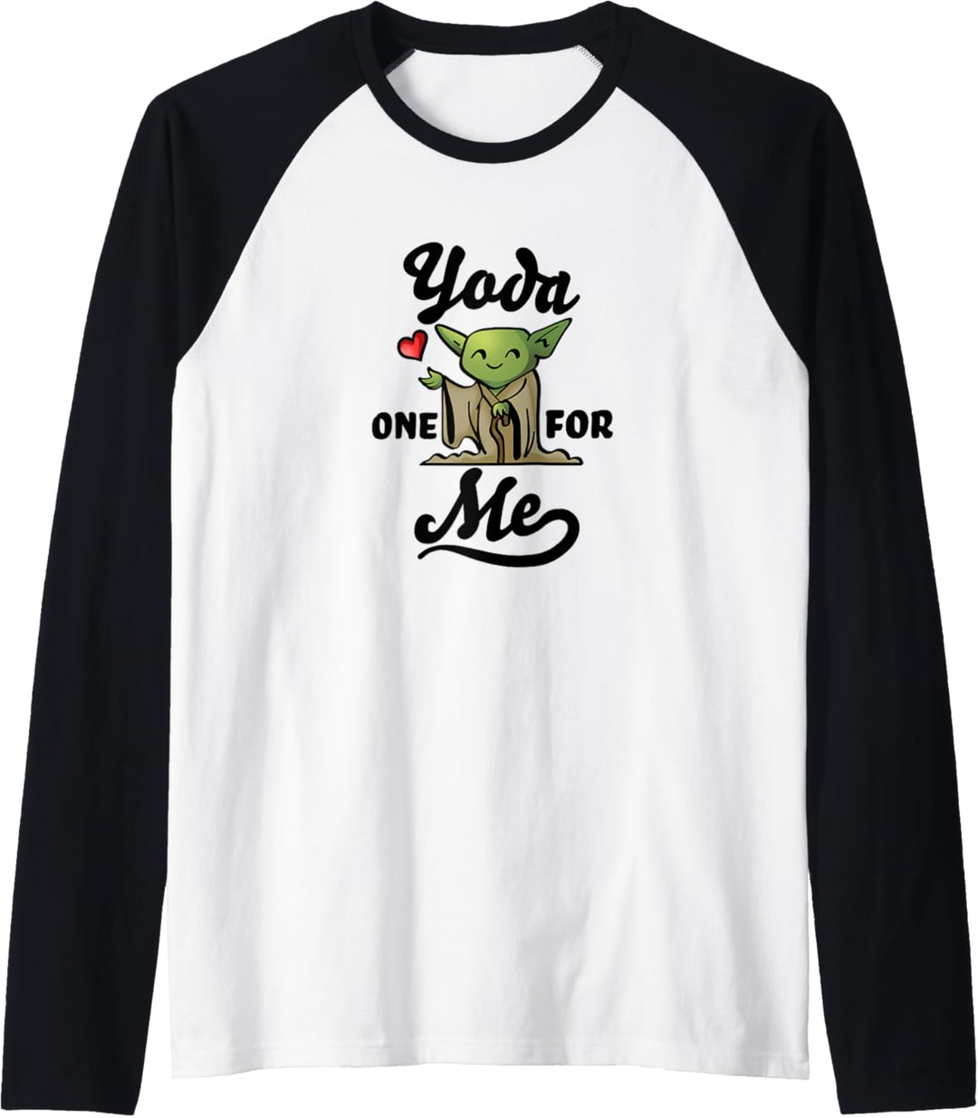 Star Wars Valentine's Day Yoda One For Me V4 Raglan