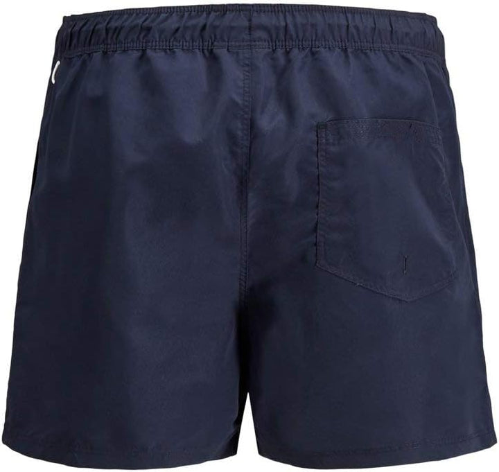 JACK &amp; JONES Herren Badehose Badeshort SPLICELOGO S M L XL XXL Schwarz Rot Orang S Navy Blazer, S Na