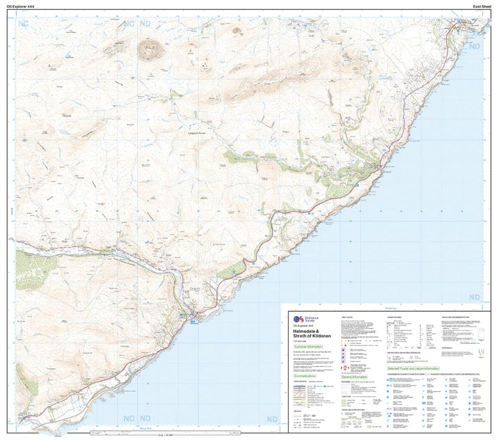 Helmsdale and Strath of Kildonan (OS Explorer Map, Band 444), Karte