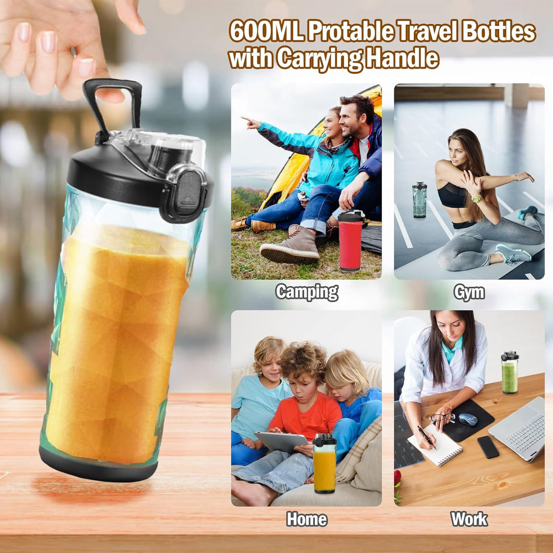 Idota Tragbarer Mixer 600ml, Mini Mixer Smoothie Maker mit 6 Klinge, USB Wiederaufladbar Portable Bl