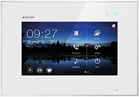 Balter Premium Video-Türsprechanlage mit Freisprechfunktion - Gegensprechanlage mit 7 Monitor - hoch