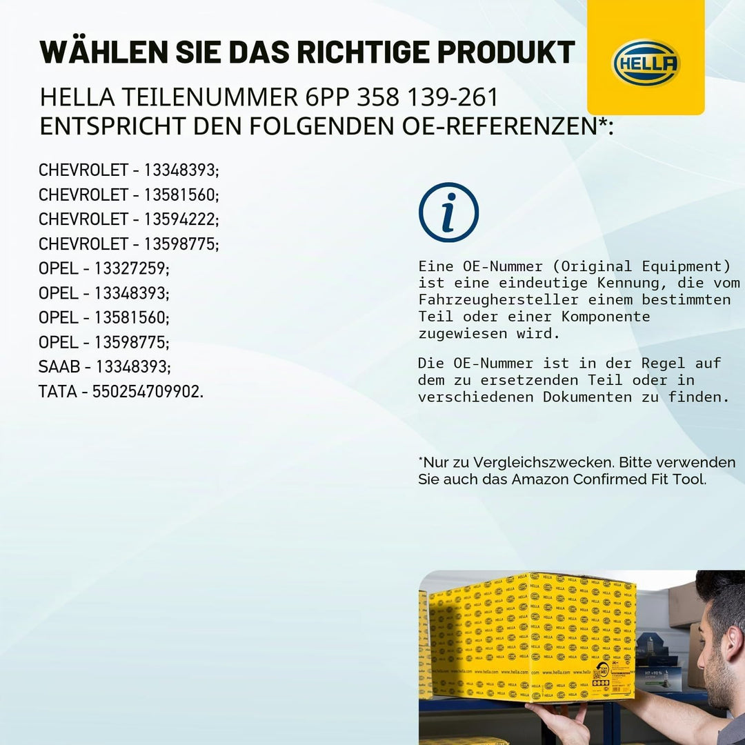 HELLA 6PP 358 139-261 Radsensor, Reifendruck-Kontrollsystem