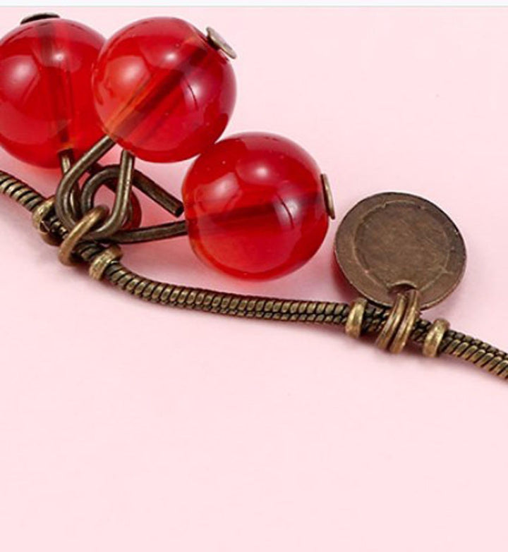 Miniblings Johannisbeere Armband Armreifen Beere Damen Frucht Bronze Sommer Kinderschmuck Kinderarmb