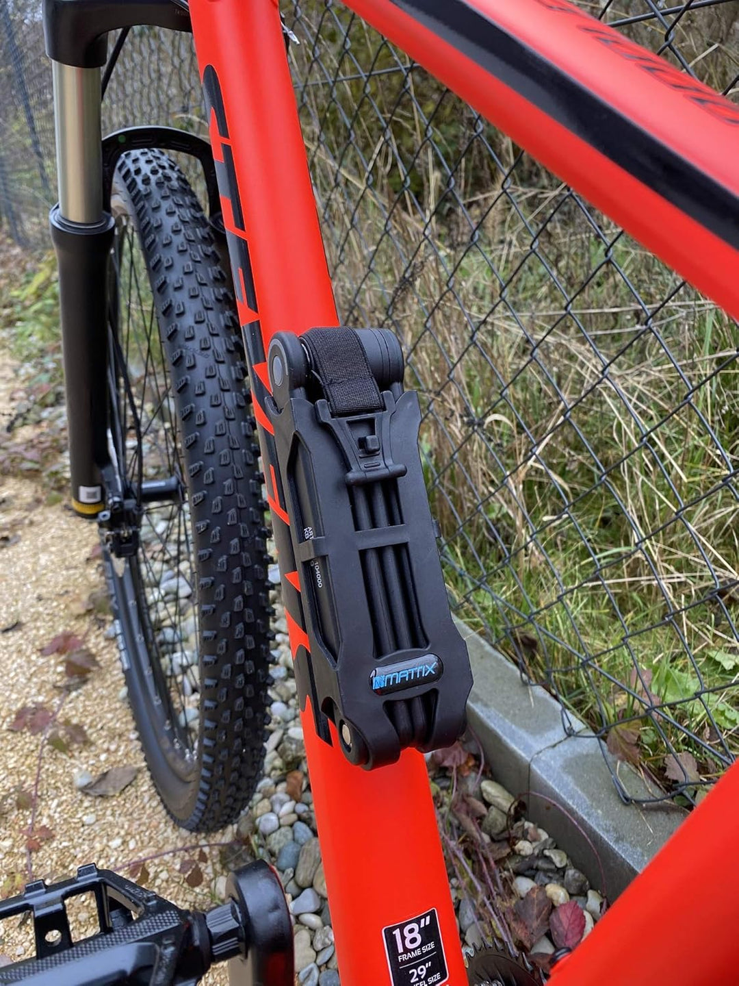 Bike & Co Matrix Folding Bicycle Lock 85 cm with Steel Bracket Black