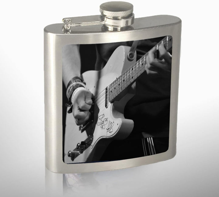 Contento | Personalisierter Flachmann mit Foto bedruckt | 6 oz Edelstahl | Persönlicher UV-Druck | G