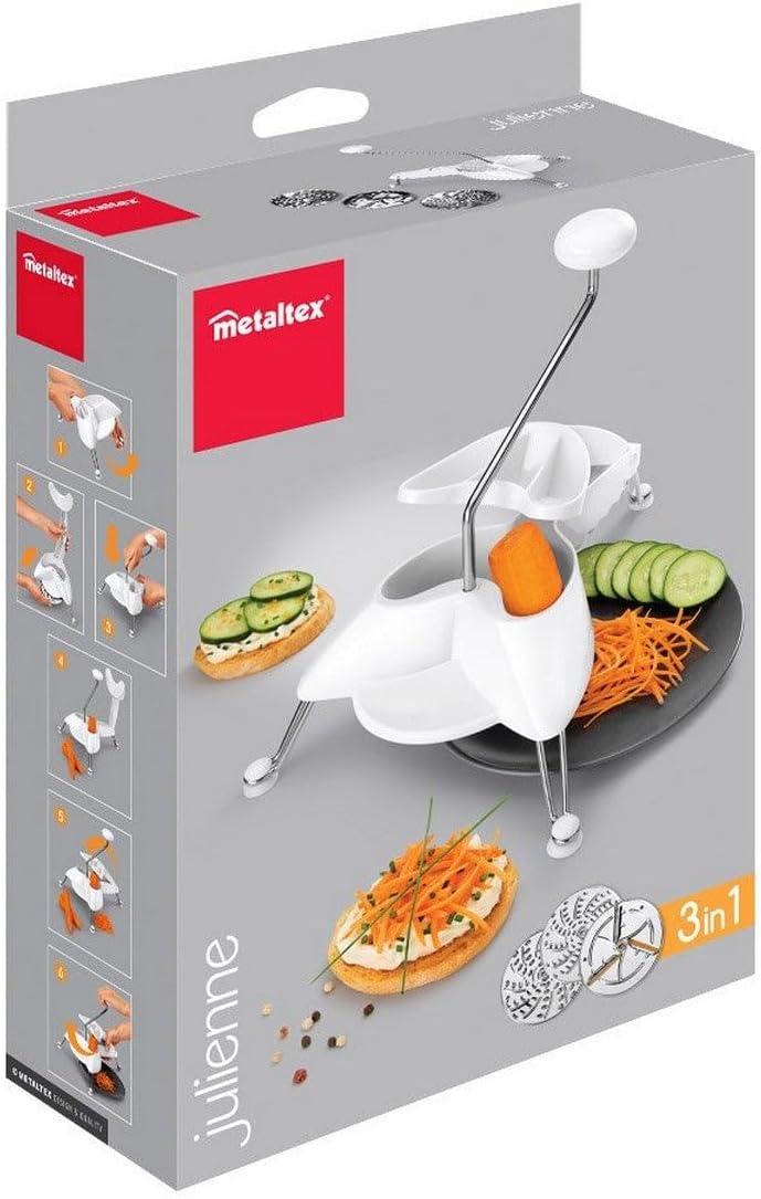 Metaltex Julienne Julienne Reibe mit Füssen