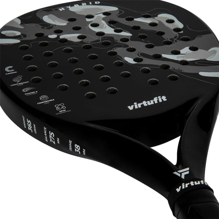 VirtuFit Hybrid Padelschläger - Schwarz - Grau