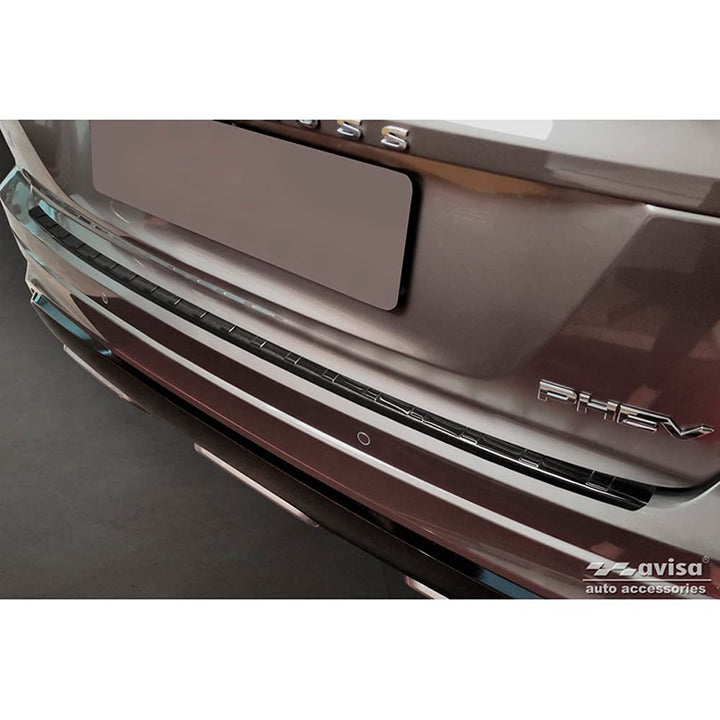 Schwarz Edelstahl Heckstossstangenschutz kompatibel mit Mitsubishi Eclipse Cross PHEV Facelift 2021-