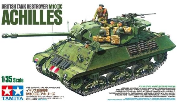 Tamiya 35366 Militär 35366-1:35 Britische M10 IIC Achilles, Modellbau, Plastik Bausatz, unlackiert