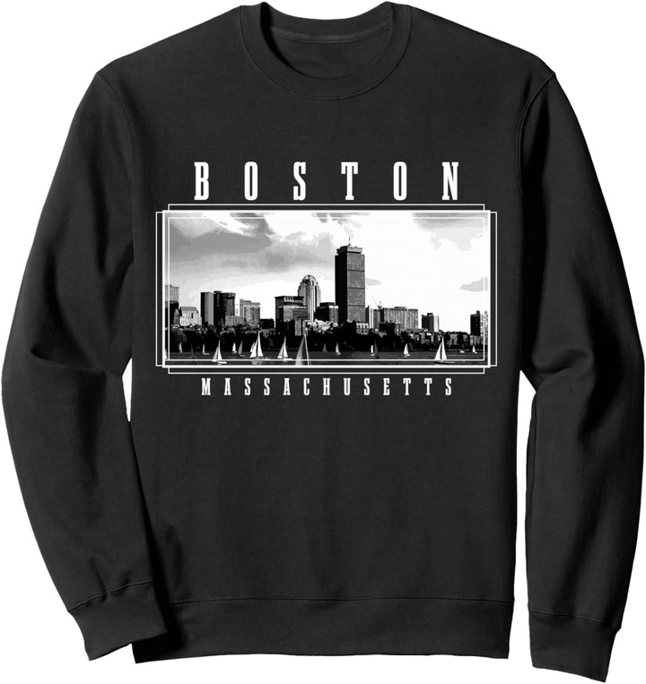 Boston Skyline Massachusetts Pride Vintage Boston Sweatshirt