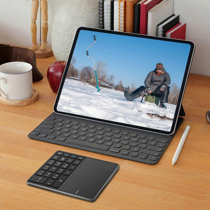 Kabelloser Nummernblock mit Touchpad, Bluetooth-Nummernblock für Laptop, 22 Tasten Wireless BT Dual